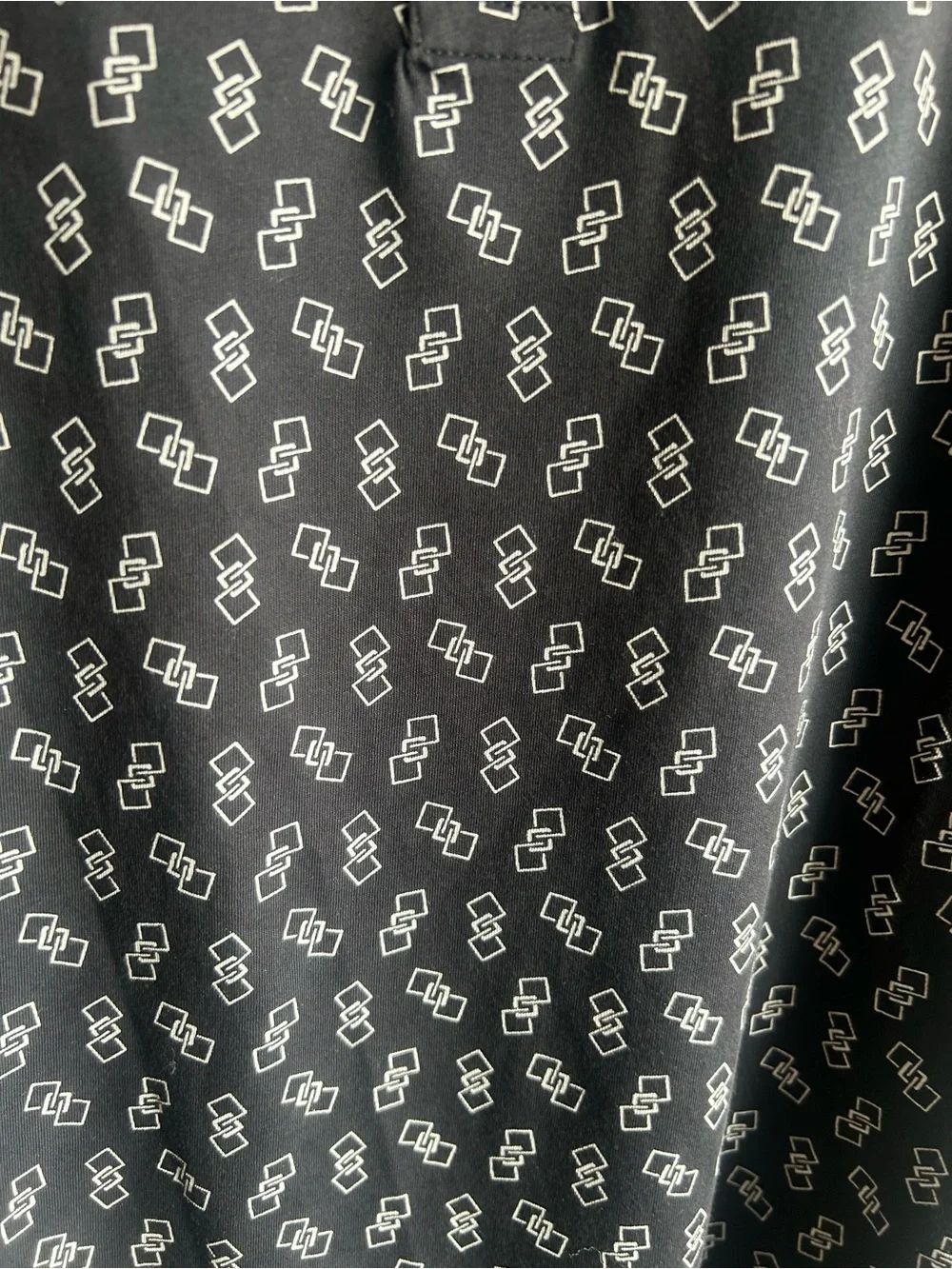 Polo Ralph Lauren Performance Polo – Black Geometric Print – Size XL – NWT